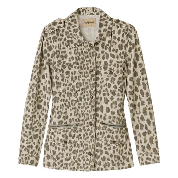 Lily Aldridge x Velvet Leopard Print Utility Jacket Women’s Size XS/P - Picture 1 of 6